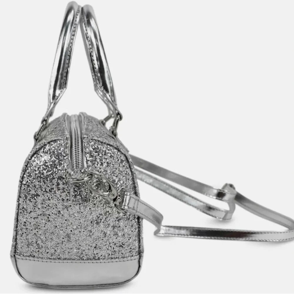 Disney Princess silver glitter purse w/ mermaid fidget toy NEW